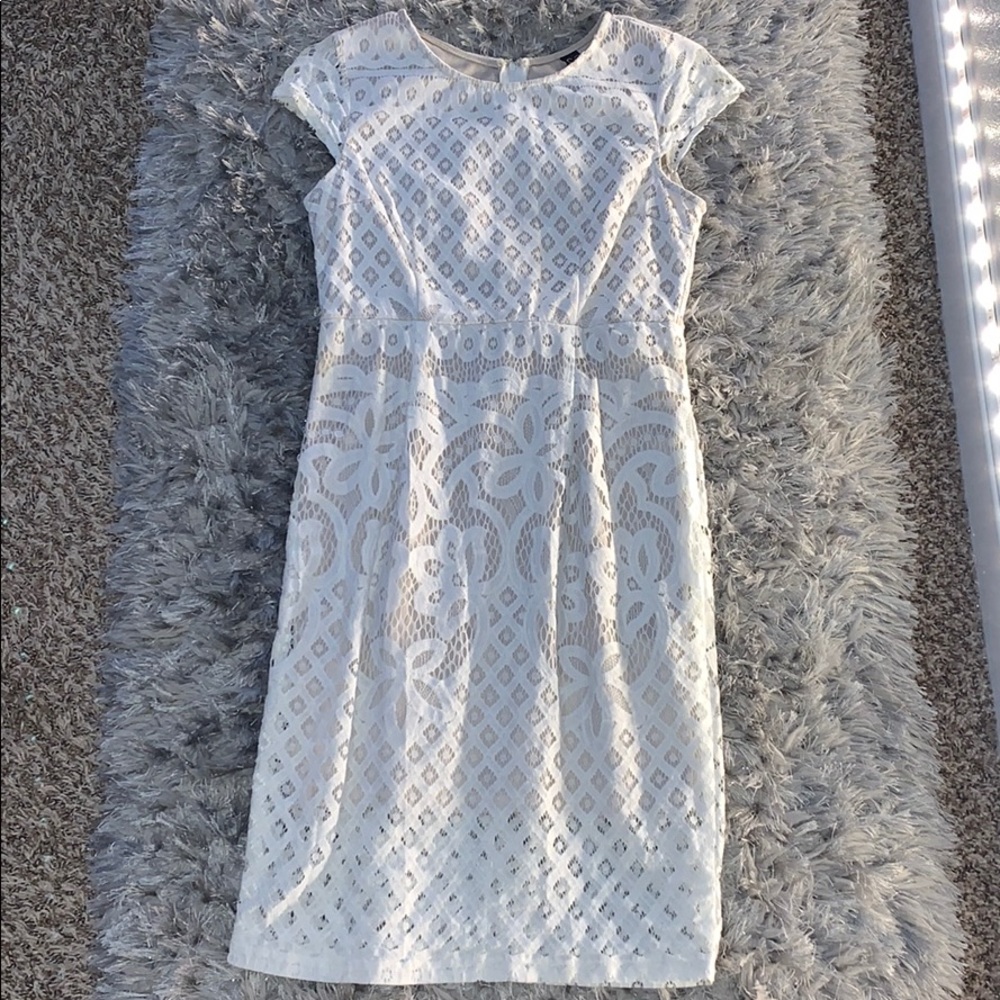 White laced dress